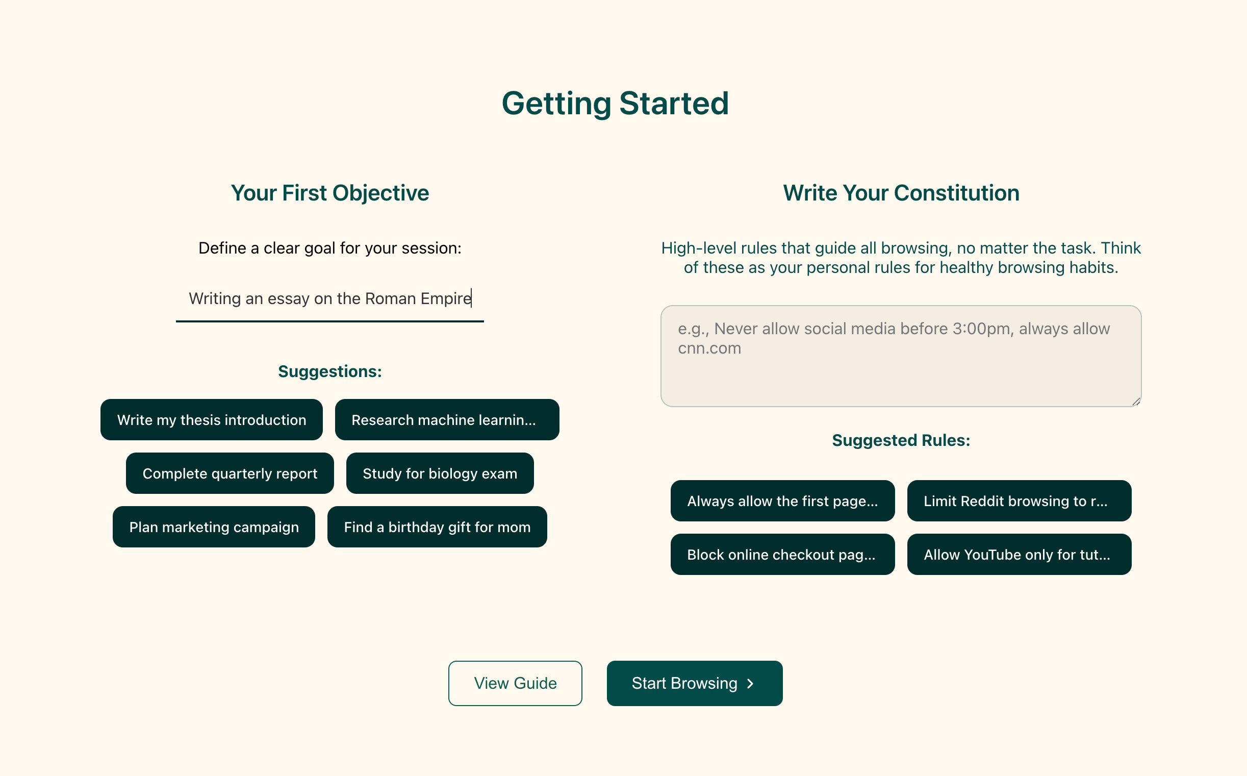 Focus without friction